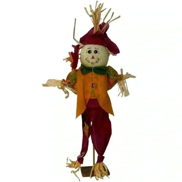 GREENBRIER INTERNATIONAL INC STANDING DOLL AUTUMN FALL DECOR SCARECROW - Picture 6 of 9